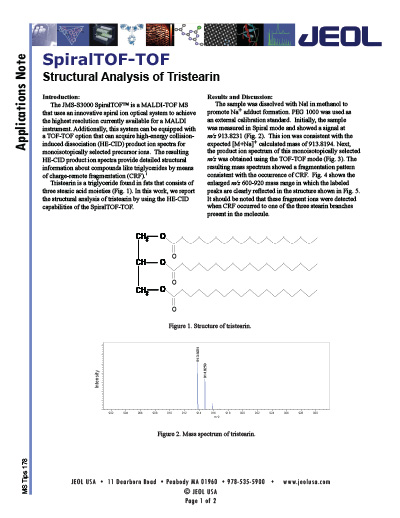 Apps Note Analysis of Tristearin